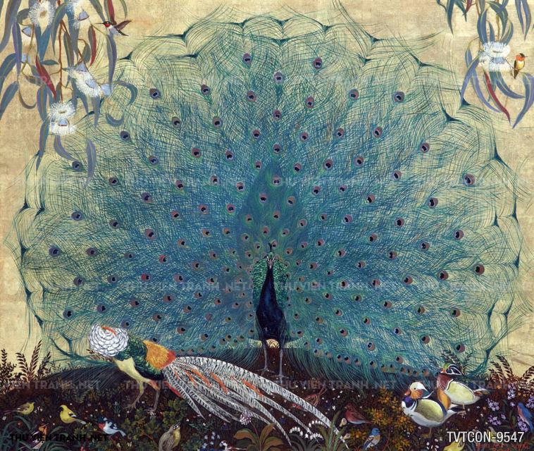 Tranh Chim Công-Peacock