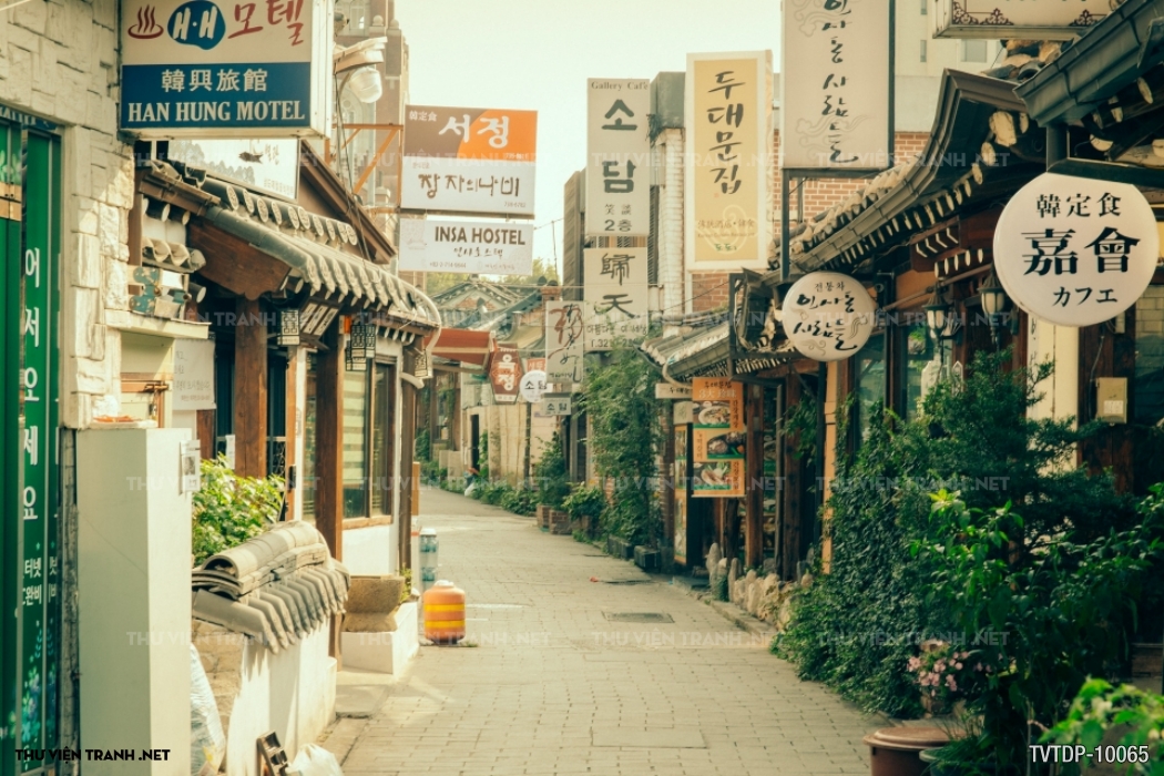 Cảnh đường phố cổ Hàn Quốc