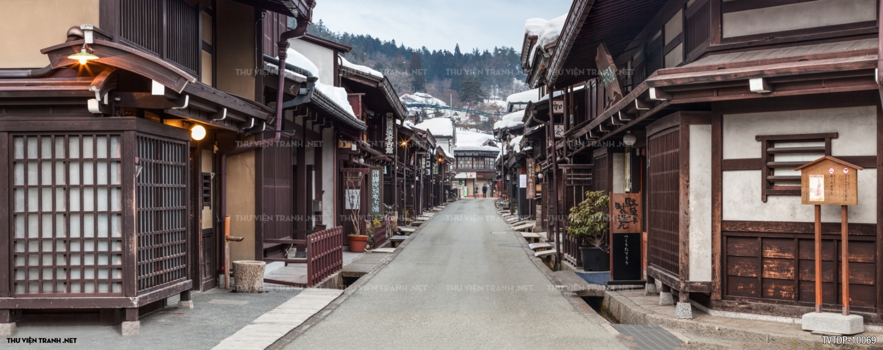 Cảnh đường phố cổ Nhật Bản