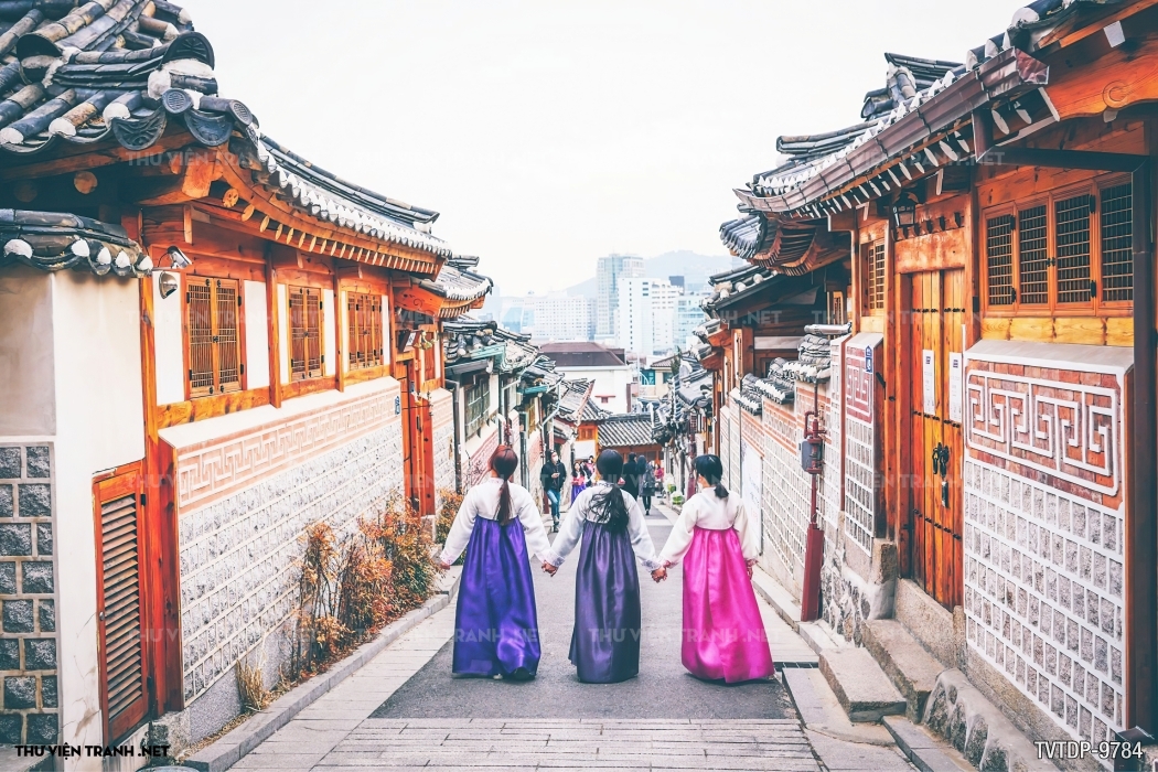 Cảnh đường phố cổ Nhật Bản