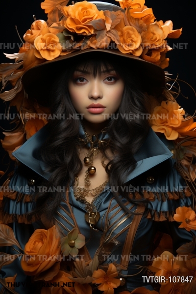 Tranh dán tường cô gái Fantasy
