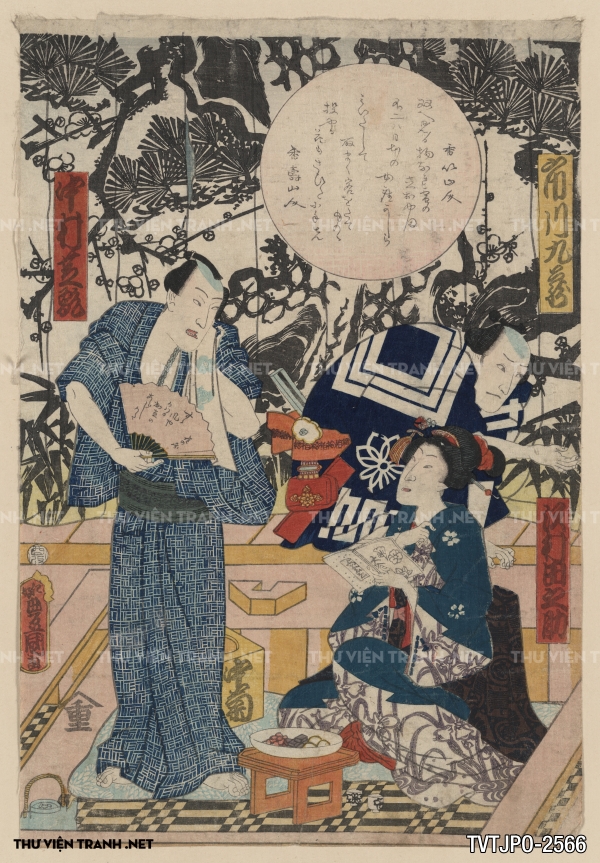 Tranh Nhật cổ vẽ tay Ukiyo-e 2