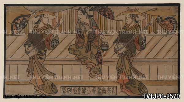 Tranh Nhật cổ vẽ tay Ukiyo-e 2