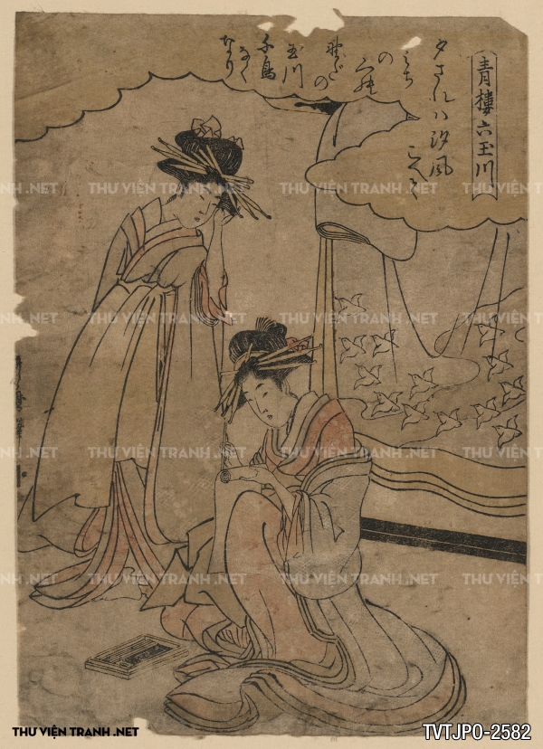 Tranh Nhật cổ vẽ tay Ukiyo-e 2