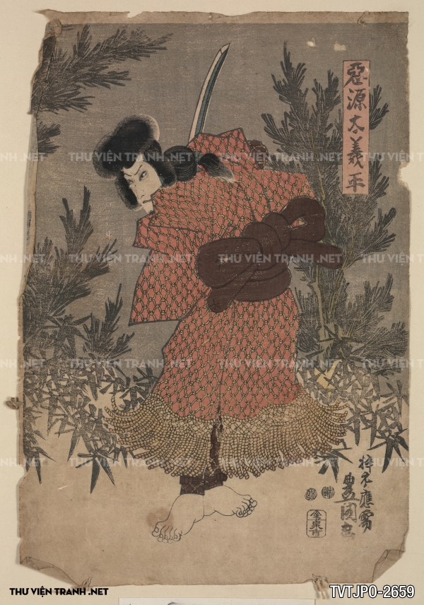 Tranh Nhật cổ vẽ tay Ukiyo-e 3