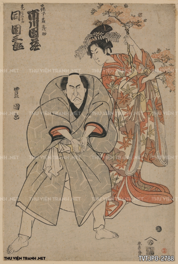 Tranh Nhật cổ Ukiyo-e vẽ tay