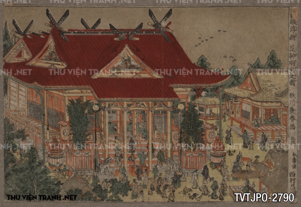 Tranh Nhật cổ Ukiyo-e vẽ tay