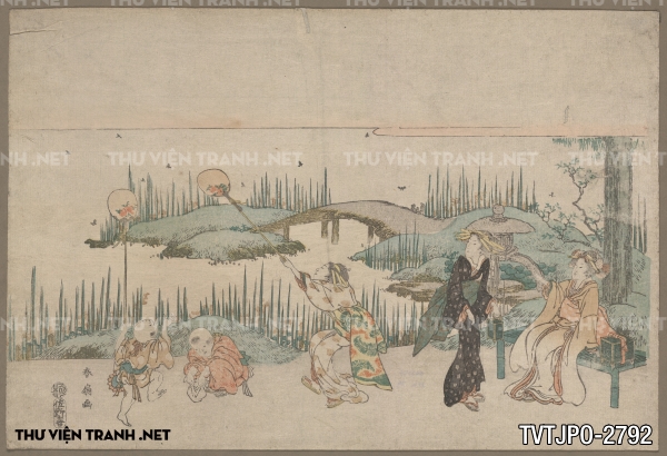 Tranh Nhật cổ Ukiyo-e vẽ tay