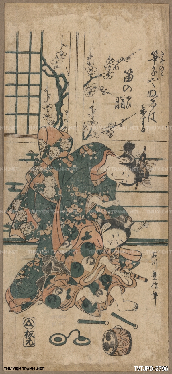 Tranh Nhật cổ Ukiyo-e vẽ tay