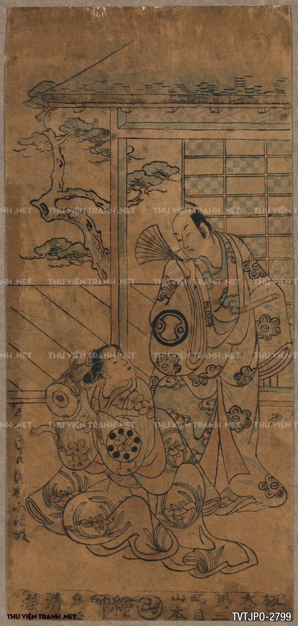 Tranh Nhật cổ Ukiyo-e vẽ tay