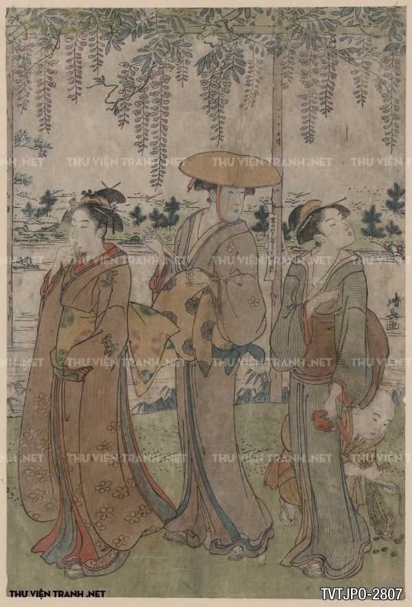 Tranh Nhật cổ Ukiyo-e vẽ tay