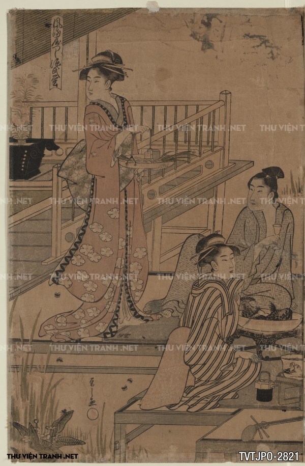 Tranh Nhật cổ Ukiyo-e vẽ tay