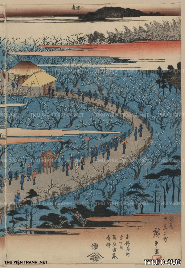 Tranh Nhật cổ Ukiyo-e vẽ tay