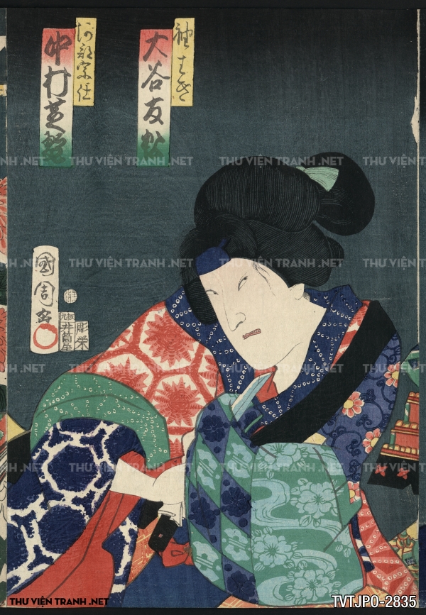 Tranh Nhật cổ Ukiyo-e vẽ tay