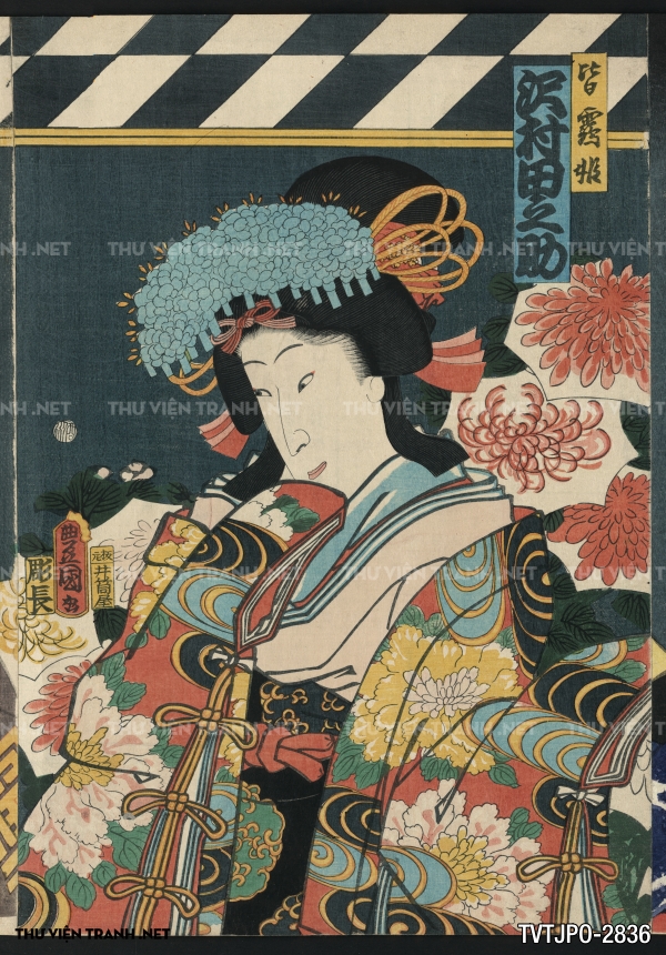 Tranh Nhật cổ Ukiyo-e vẽ tay