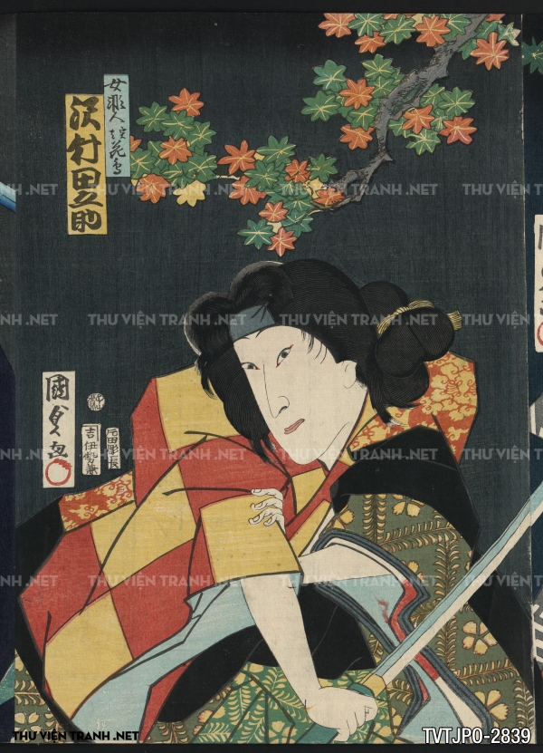 Tranh Nhật cổ Ukiyo-e vẽ tay