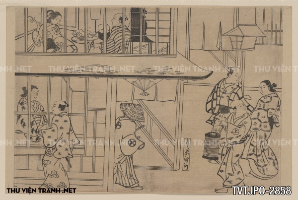 Tranh Nhật cổ Ukiyo-e vẽ tay