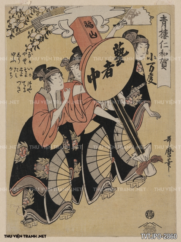Tranh Nhật cổ Ukiyo-e vẽ tay