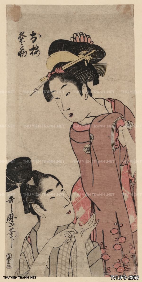 Tranh Nhật cổ Ukiyo-e vẽ tay