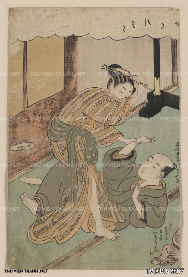 Tranh Nhật cổ Ukiyo-e vẽ tay