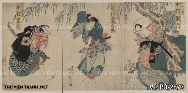 Tranh Nhật cổ Ukiyo-e vẽ tay