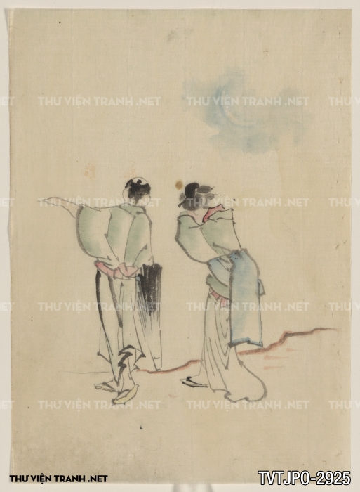 Tranh cổ Nhật Bản vẽ tay