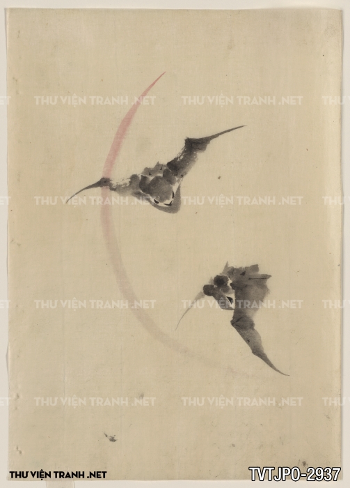 Tranh cổ Nhật Bản vẽ tay