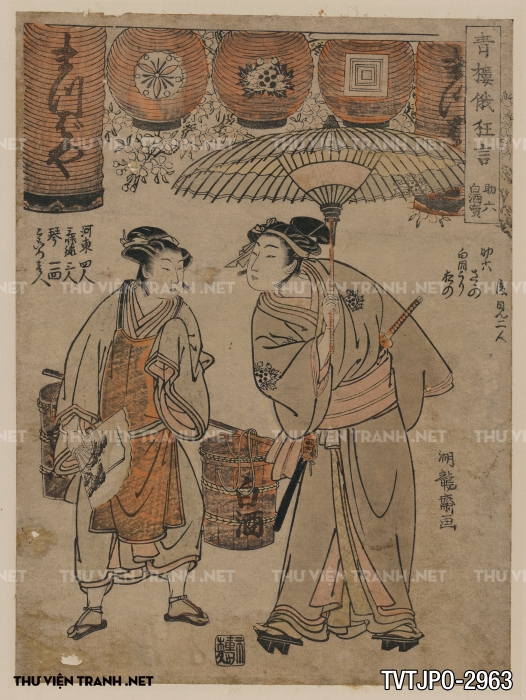 Tranh Nhật cổ Ukiyo-e vẽ tay 2