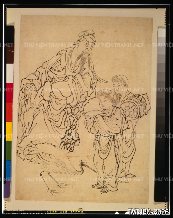 Tranh cổ Nhật Bản vẽ tay