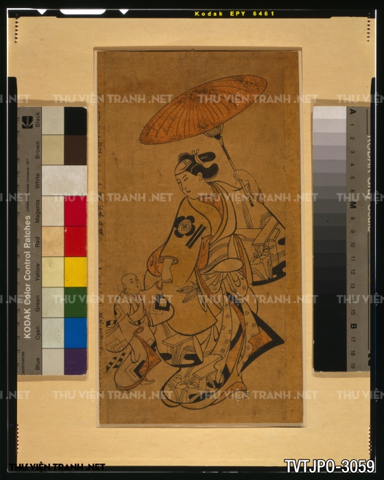 Tranh cổ Nhật Bản vẽ tay