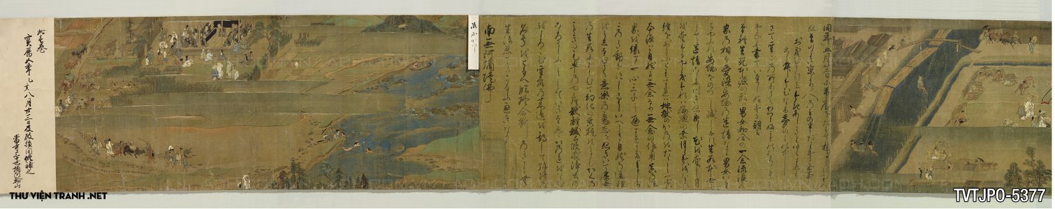 Tranh cuộn Tiểu sử minh họa của nhà sư lưu động Ippen- Ippen Shōnin Eden-cuộn 7- thế kỷ 13