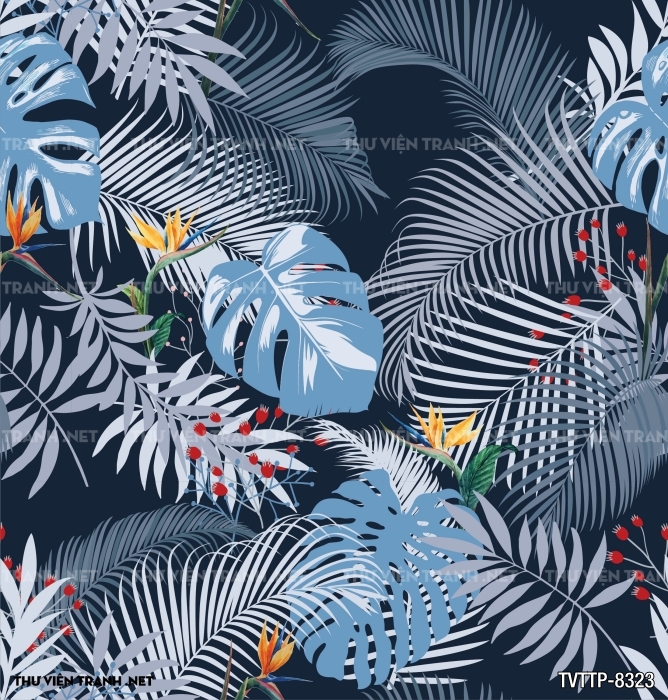 Tranh cây lá nhiệt đới, thực vật nhiệt đới- Tropical Leaves- Tropical plants