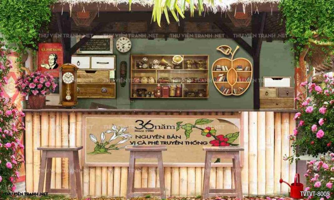 tranh quán cafe, Trà sữa Vintage