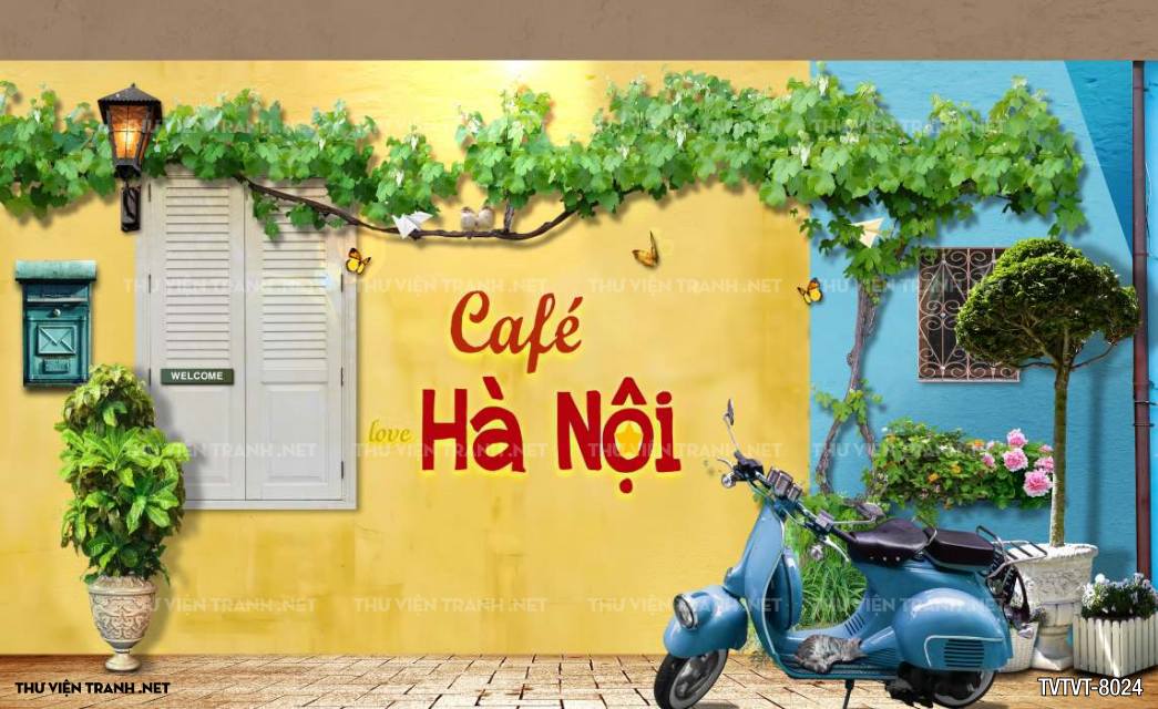 tranh quán cafe, Trà sữa Vintage