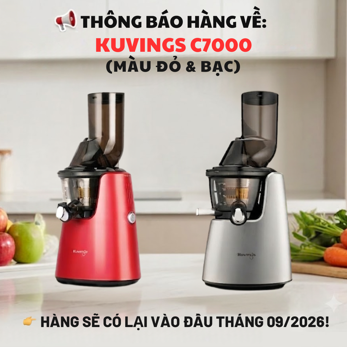 THÔNG BÁO KUVINGS C7000 CÓ HÀNG TRỞ LẠI TỪ 09/2026
