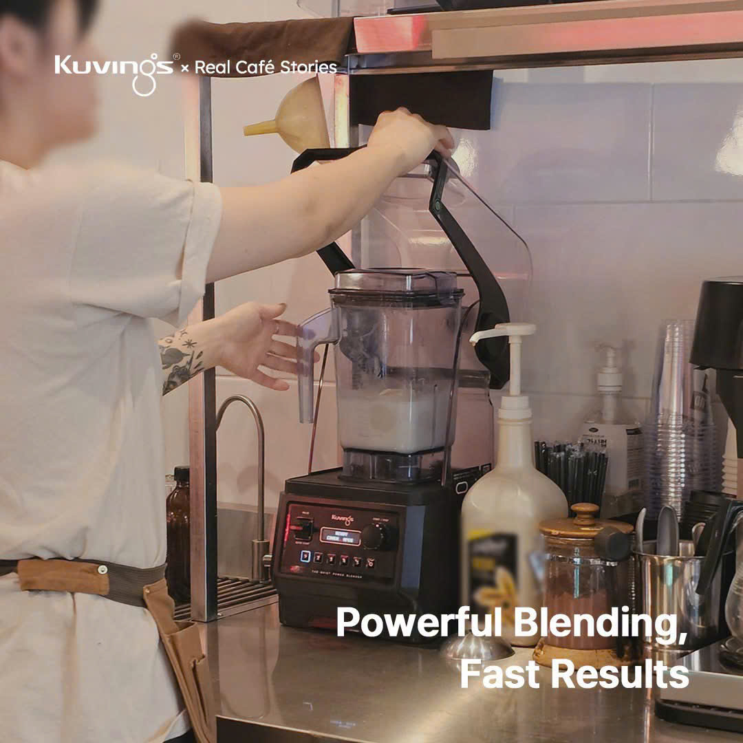 Kuvings CB850B trên quầy bar quán cafe chuyên nghiệp