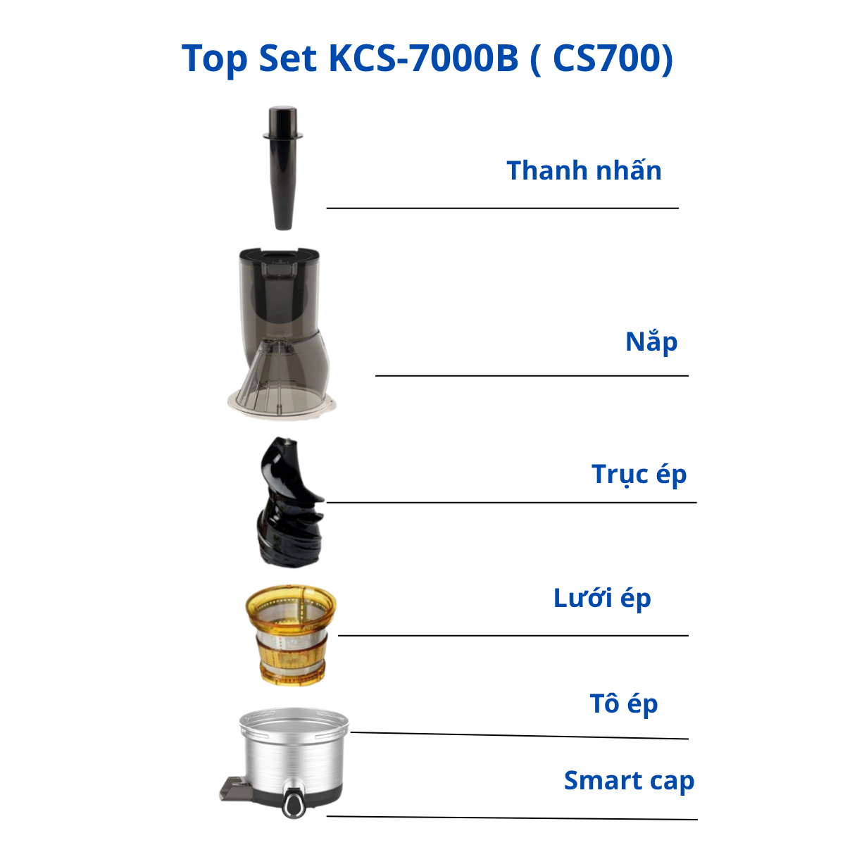 Top set máy ép Kuvings CS700 ( KCS-7002B)