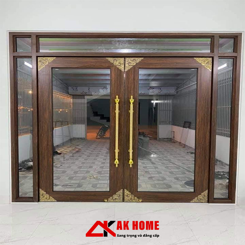 Cửa nhôm hệ Thuỷ lực-kính cường lực