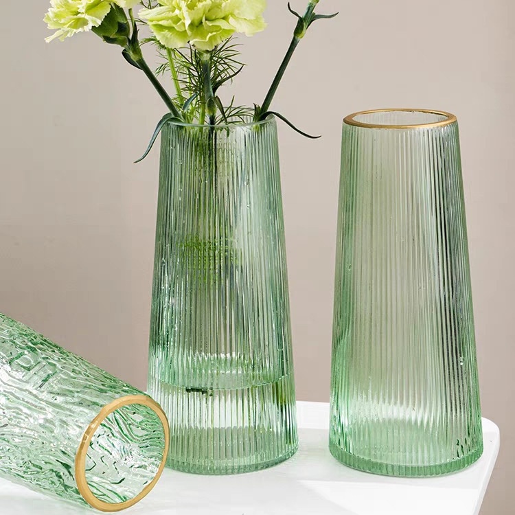 Lọ Hoa Thủy Tinh Dáng Trụ Vát Cao 22cm, Cắm Hoa Tươi, Hoa Khô, Trang Trí Không Gian - North Star Packing