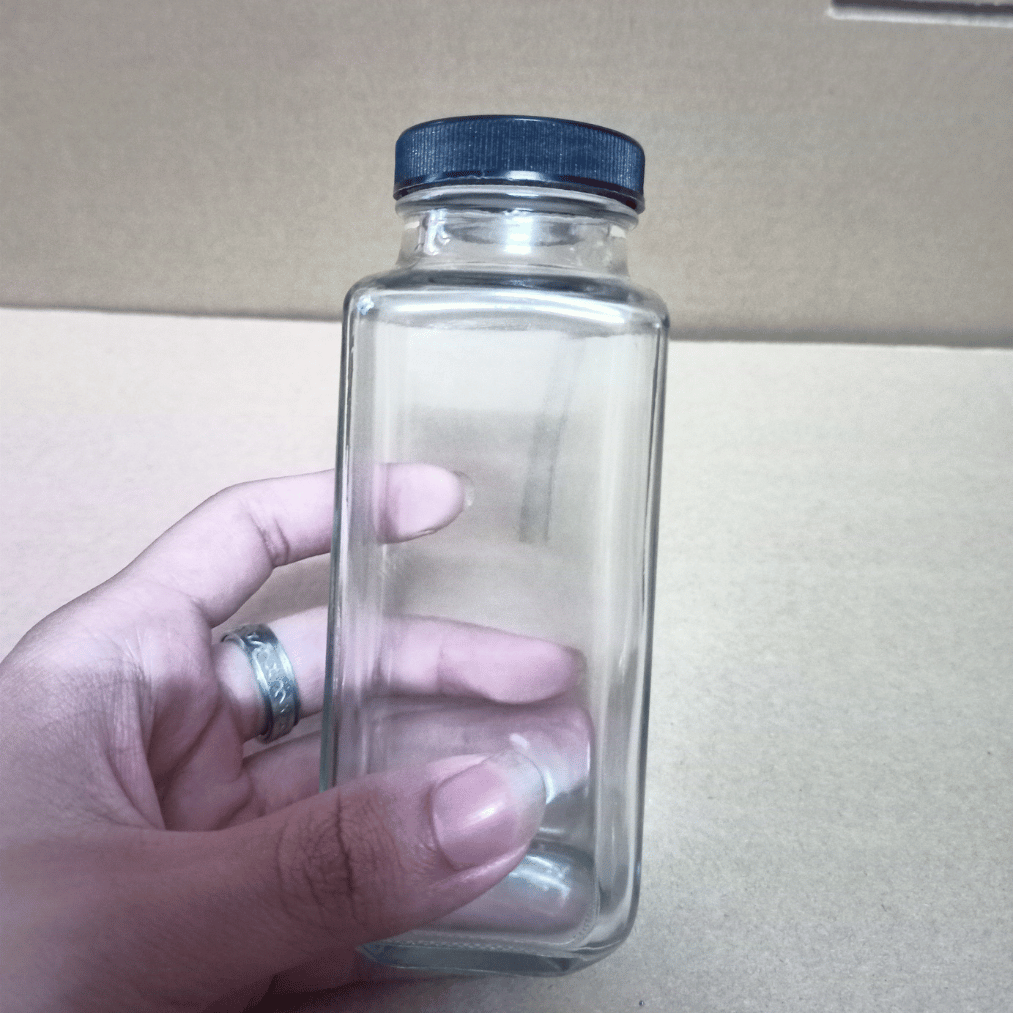 Chai Vuông Cao Nắp Nhựa Đen / Nắp Nhôm Bạc 250ml 350ml 500ml - North Star Packing