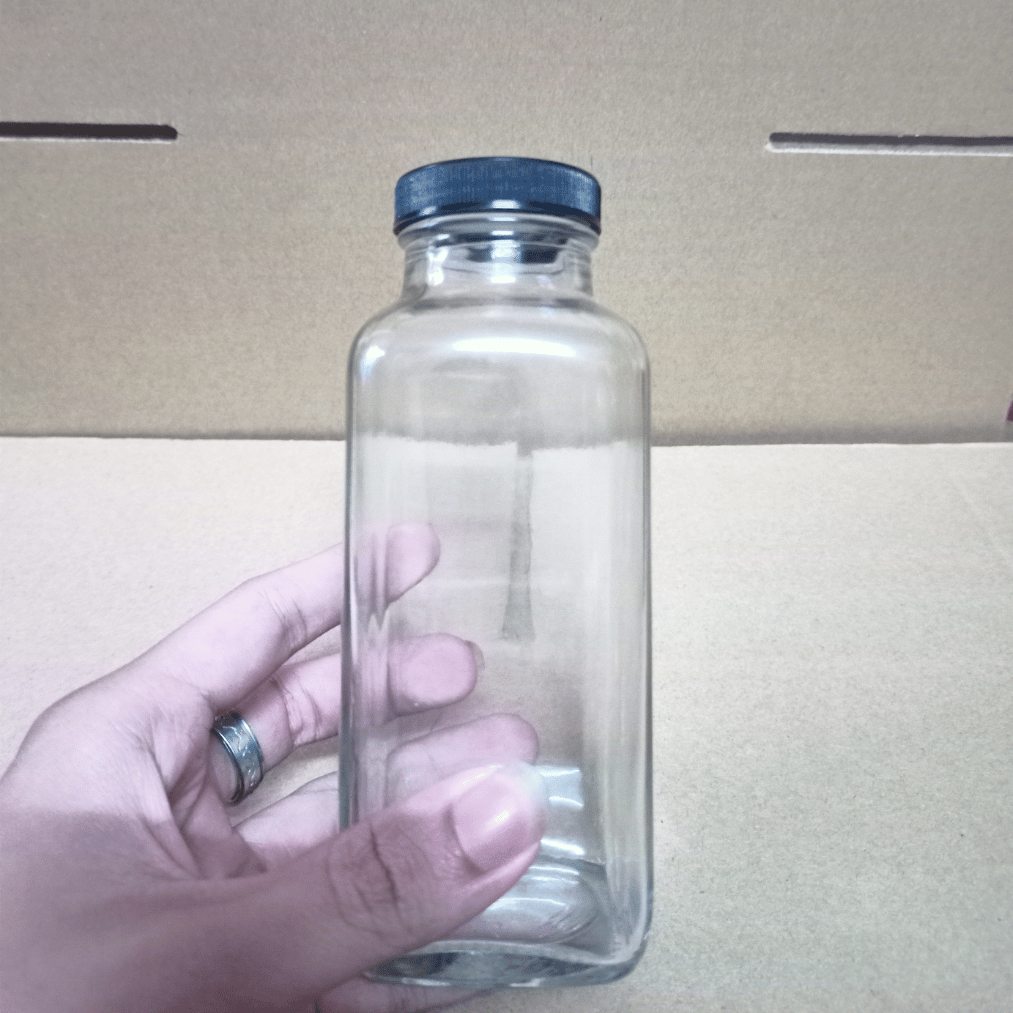 Chai Vuông Cao Nắp Nhựa Đen / Nắp Nhôm Bạc 250ml 350ml 500ml - North Star Packing