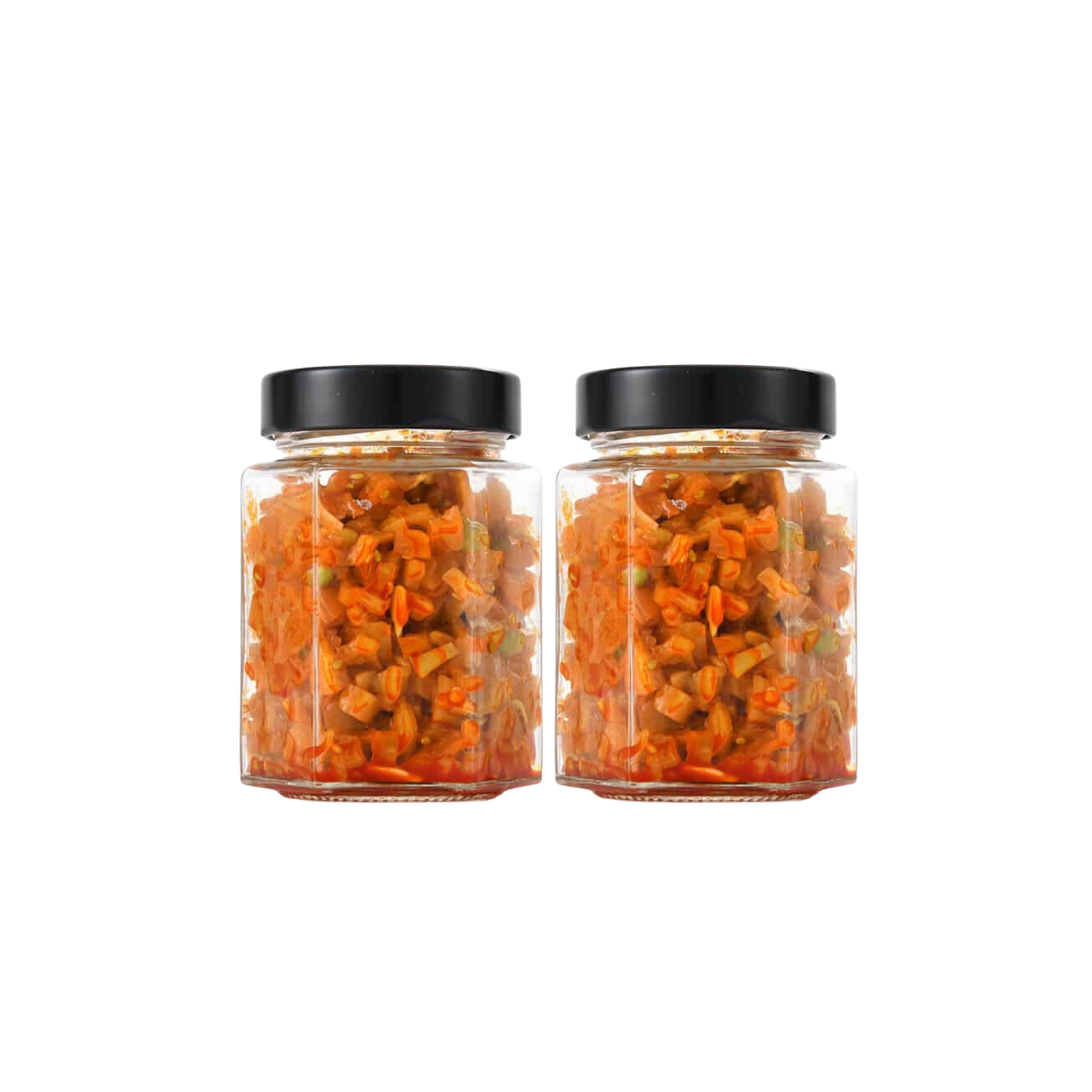 Hũ Thủy Tinh Lục Giác Nắp Thiếc Dày 280ml 380ml - P63 P70, Đựng Thực Phẩm, Gia Vị, Đồ Khô - North Star Packing