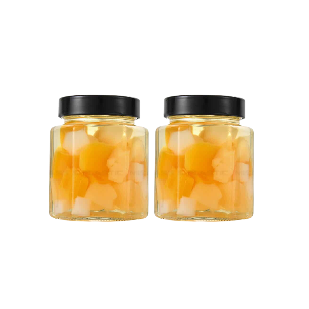 Hũ Thủy Tinh Lục Giác Nắp Thiếc Dày 280ml 380ml - P63 P70, Đựng Thực Phẩm, Gia Vị, Đồ Khô - North Star Packing