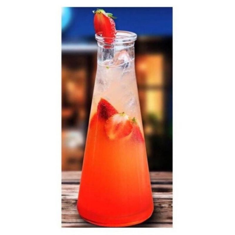 Chai Thủy Tinh Decor Hình Tam Giác 350ml, Lọ Thủy Tinh Có Nút Bần - North Star Packing