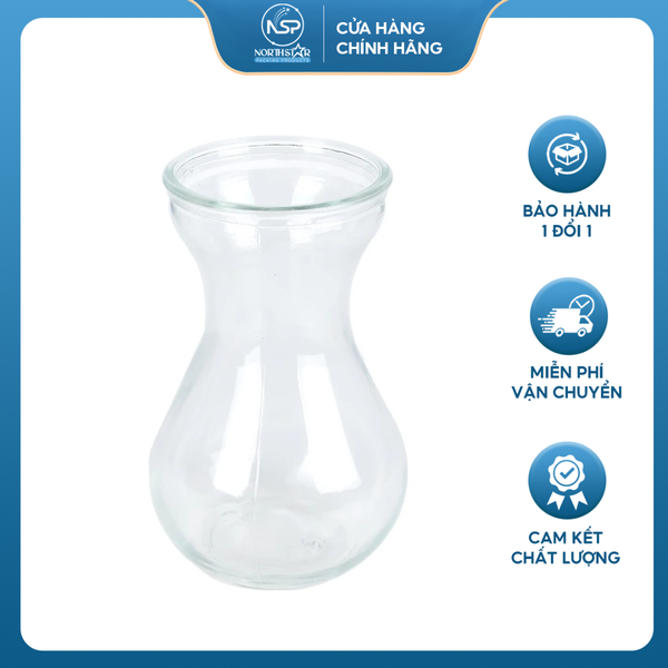 Lọ Hoa Thủy Tinh, Bình Bông Loe Thủy Tinh, Cắm Hoa, Trang Trí, Đựng Nước Ép - North Star Packing
