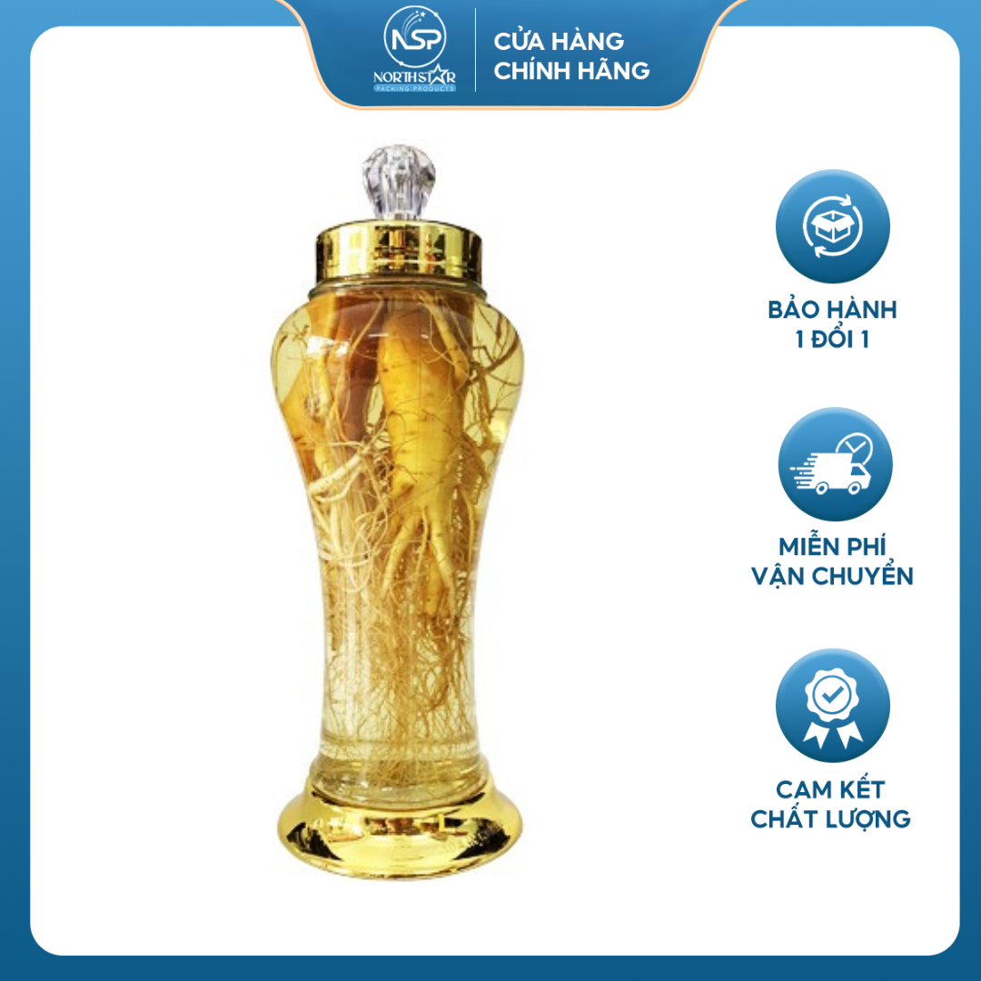 Bình Sâm Ngâm Rượu 3L 4L 6L 8L, Bình Thủy Tinh Cao Cấp Ngâm Rượu - North Star Packing