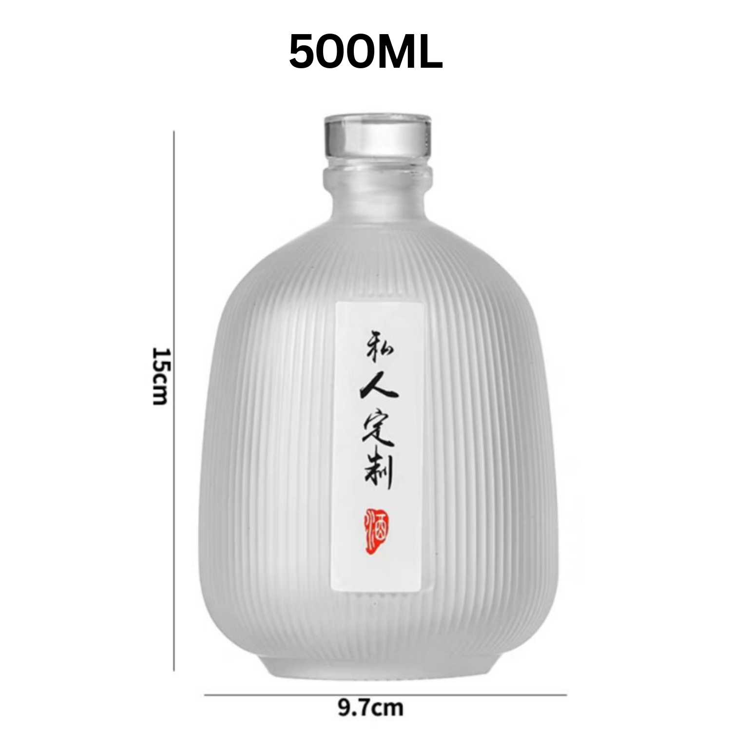 Chai Rượu Tròn Sọc Nút Bấc 375ml 500ml, Thủy Tinh Cao Cấp - North Star Packing