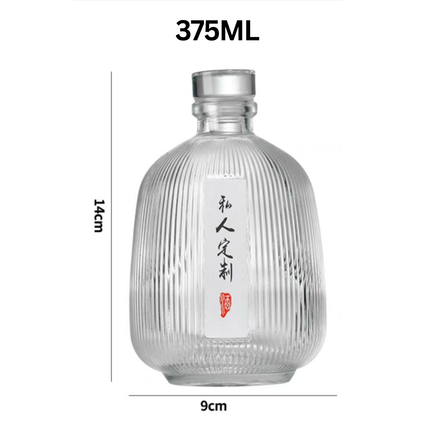 Chai Rượu Tròn Sọc Nút Bấc 375ml 500ml, Thủy Tinh Cao Cấp - North Star Packing