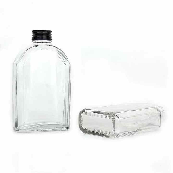 Chai Thủy Tinh Dẹt Vuông Vát Vai, Dung Tích 200ml, 250ml 350ml 500ml, Đựng Nước Ép, Cà Phê, Trà Sữa - North Star Packing