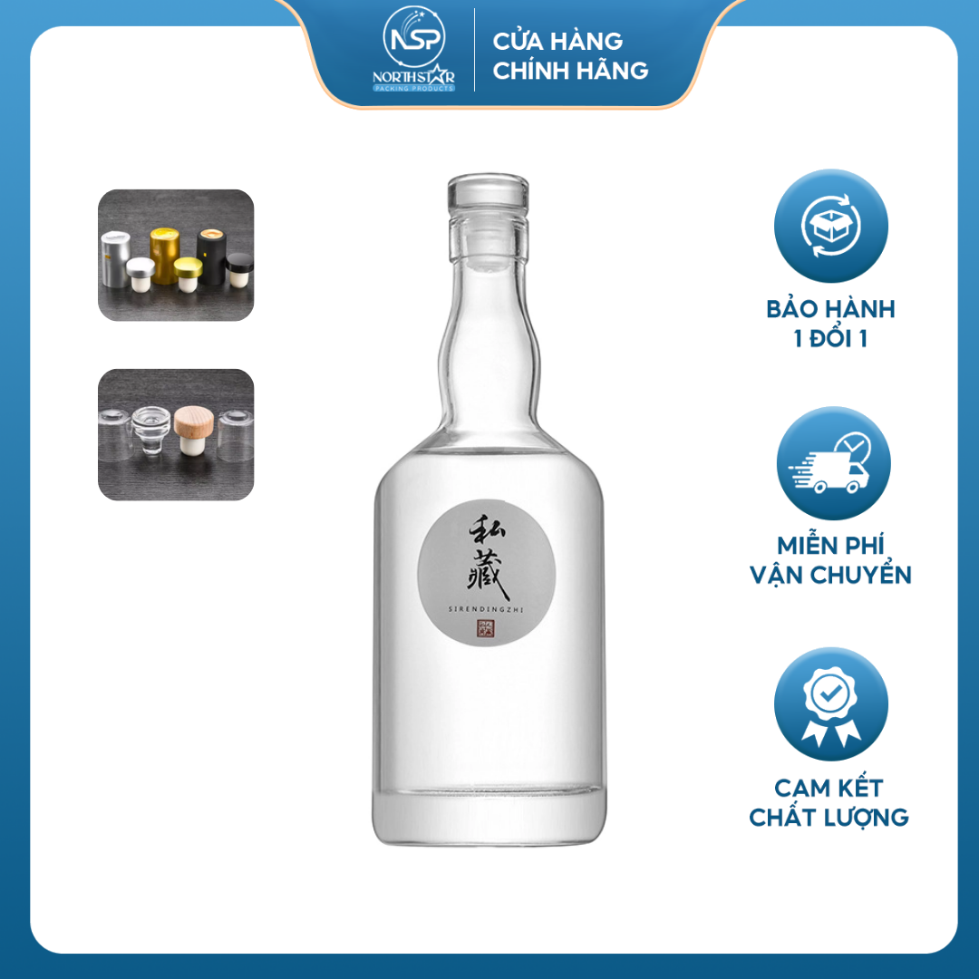 Chai Rượu Cổ Bầu - 500ml / 750ml / 1000ml